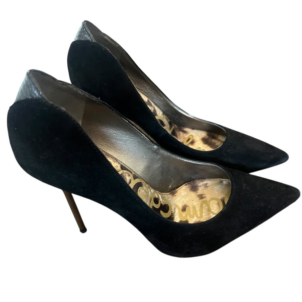 Sam Edelman Black Heels with Metallic Stiletto